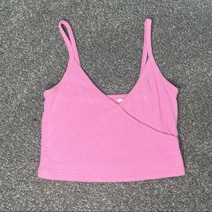 Pacsun Me to We pink cropped tank top